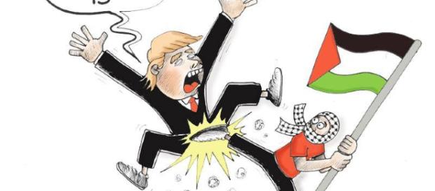 Cartoon of Trump's decision to recognise Jersusalem as Israel's capital - Free Palestine - Facebook Cartoon of Trump's decision to recognise Jersusalem as Israel's capital - Free Palestine - Facebook