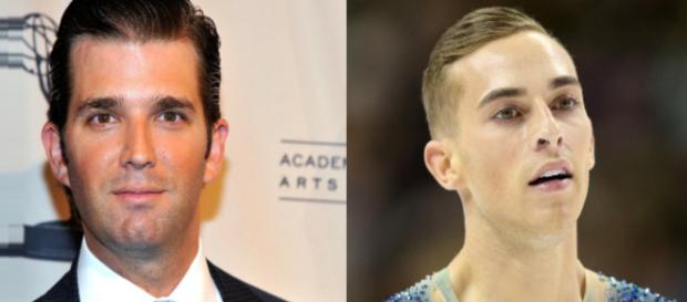 Donald Trump Jr., Adam Rippon, via Twitter Donald Trump Jr., Adam Rippon, via Twitter