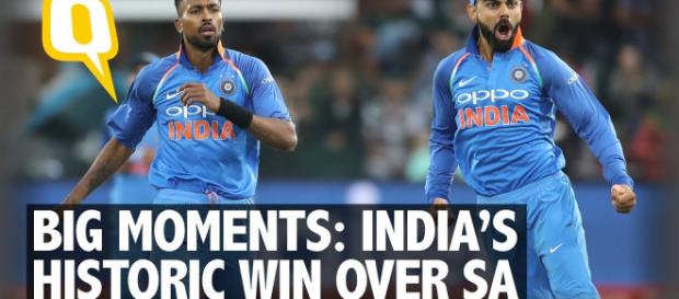 India record an historic win over South Africa. Image credit- the Quint- Youtube.com India record an historic win over South Africa. Image credit- the Quint- Youtube.com