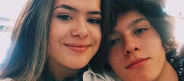 Maisa e namorado através de uma postagem no Instagram Maisa e namorado através de uma postagem no Instagram