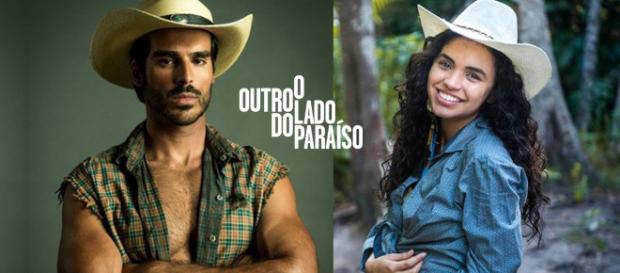 O garimpeiro Xodó se apaixona por Cléo em ''O Outro Lado do Paraíso'' (Montagem/Telma Myrbach) O garimpeiro Xodó se apaixona por Cléo em ''O Outro Lado do Paraíso'' (Montagem/Telma Myrbach)