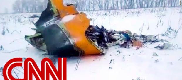 Wreckage of Russian plane. (Image credit: CNN/Youtube) Wreckage of Russian plane. (Image credit: CNN/Youtube)