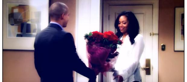 Devon may possibly be Hilary's sperm donor on Y&R. (Image via WrecklAce Love Youtube screencap). Devon may possibly be Hilary's sperm donor on Y&R. (Image via WrecklAce Love Youtube screencap).