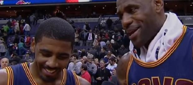 A reunion is possible for Kyrie Irving and LeBron James (Image Credit: FOX Sports Ohio/YouTube) A reunion is possible for Kyrie Irving and LeBron James (Image Credit: FOX Sports Ohio/YouTube)