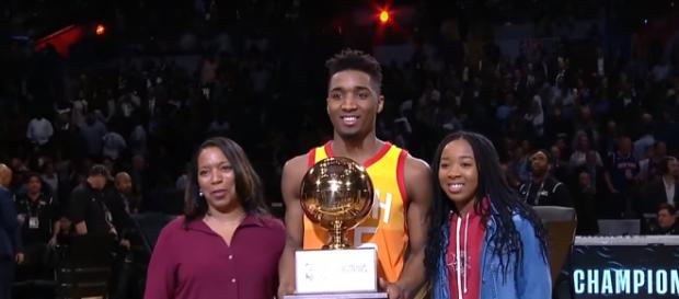 Donovan Mitchel, the Slam-Dunk champion 2018 (Image via NBA/YouTube screencap) Donovan Mitchel, the Slam-Dunk champion 2018 (Image via NBA/YouTube screencap)