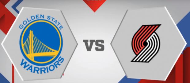 Golden State Warriors vs Portland Trail Blazers (Image via Motion Station/YouTube screencap) Golden State Warriors vs Portland Trail Blazers (Image via Motion Station/YouTube screencap)