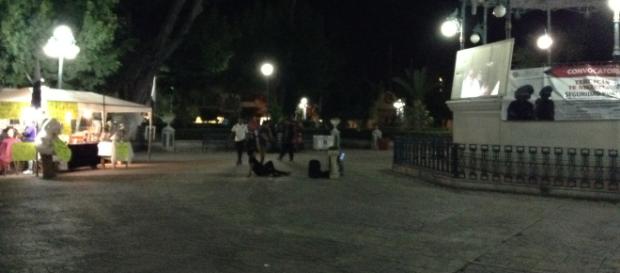 La Plaza de Tehuacán Puebla se presta a proyecciones de cine dominicales. La Plaza de Tehuacán Puebla se presta a proyecciones de cine dominicales.