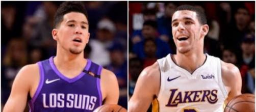 Jason McIntyre proposes a Lonzo Ball for Devin Booker swap to solve the Lakers’ woes. – [image: Ximo Pierto / YouTube screencap]