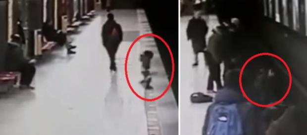 Vídeo mostra jovem salvando criança que iria morrer na linha do trem; confira Vídeo mostra jovem salvando criança que iria morrer na linha do trem; confira