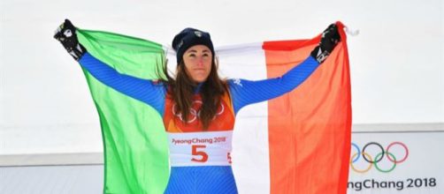 Sofia Goggia oro olimpionico negli sci in discesa libera, ai Giochi Invernali in Corea.