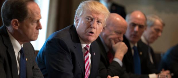 El presidente Trump durante una reunión con miembros del Congreso en la Casa Blanca el martes. El presidente Trump durante una reunión con miembros del Congreso en la Casa Blanca el martes.