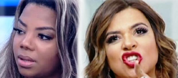 Mara e Ludmilla em atração de TV Mara e Ludmilla em atração de TV