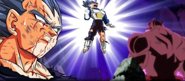 Vegeta sacrificándose ante Toppo Vegeta sacrificándose ante Toppo