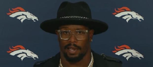 Von Miller and the Broncos defeated the Patriots in the 2014 AFC Championship Game (Image Credit: Denver Broncos/YouTube) Von Miller and the Broncos defeated the Patriots in the 2014 AFC Championship Game (Image Credit: Denver Broncos/YouTube)