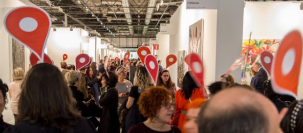 Dónde están las artistas? Busca el punto rojo Dónde están las artistas? Busca el punto rojo