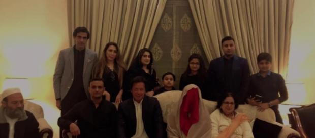 Imran introducing his wife. Photo screen shot Times news channel-Youtube.com Imran introducing his wife. Photo screen shot Times news channel-Youtube.com
