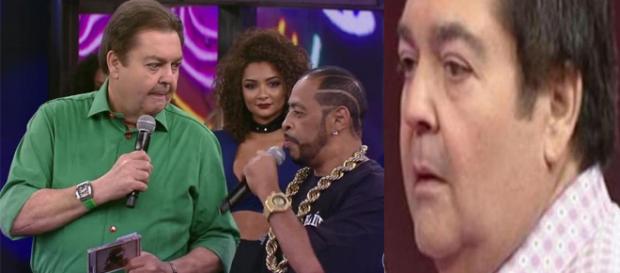 Thaíde "entrega" participação do "Ira!" no "Ding Dong" ao vivo no "Domingão do Faustão" (Reprodução/TV Globo) Thaíde "entrega" participação do "Ira!" no "Ding Dong" ao vivo no "Domingão do Faustão" (Reprodução/TV Globo)