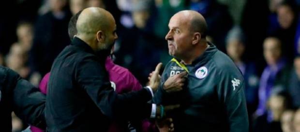 Wigan Athletic 1 Manchester City 0 Will Grigg quema los sueños cuádruples de Pep Guardiola. Wigan Athletic 1 Manchester City 0 Will Grigg quema los sueños cuádruples de Pep Guardiola.