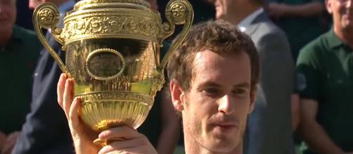 Andy Murray celebrating the 2013 Wimbledon title/ Photo: screenshot via Wimbledon channel on YouTube