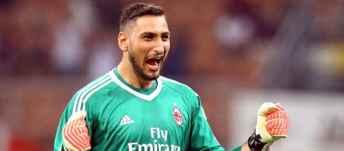 Gigio Donnarumma esultanza rossonera