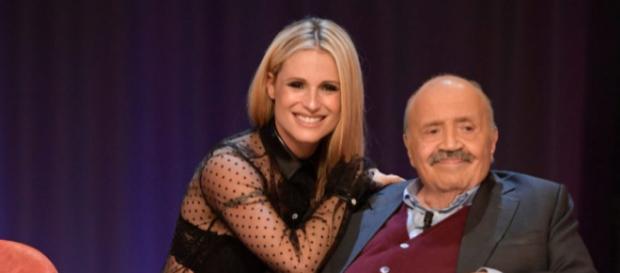 Michelle Hunziker con Maurizio Costanzo Michelle Hunziker con Maurizio Costanzo