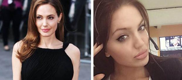 Angelina Jolie e Chelsea Marr (Foto: Getty Images//Reprodução) Angelina Jolie e Chelsea Marr (Foto: Getty Images//Reprodução)