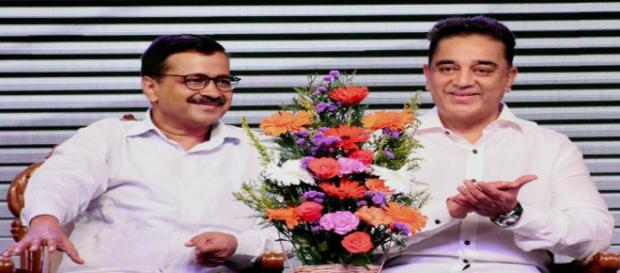 Kamal Haasan launches party 'Makkal Needhi Maiam' (Image via Sun Tv/Youtube) Kamal Haasan launches party 'Makkal Needhi Maiam' (Image via Sun Tv/Youtube)