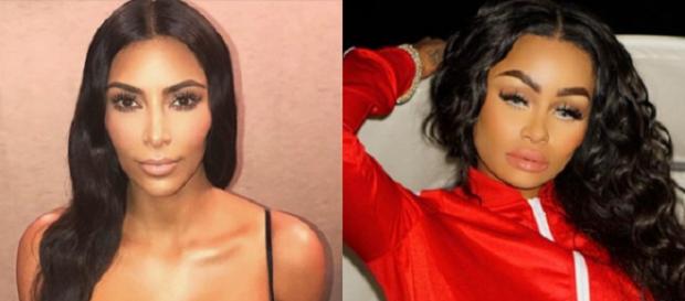 Kim Kardashian e sua ex cunhada, Blac Chyna Kim Kardashian e sua ex cunhada, Blac Chyna