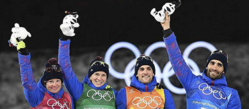 JO 2018. Biathlon : Le relais mixte français emmené par Martin Fourcade en or - (via ouest-france.fr)