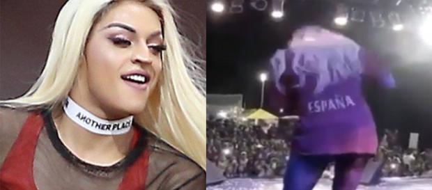Vittar levantou-se rapidamente como se nada tivesse acontecido ( Reprodução - Instagram ) Vittar levantou-se rapidamente como se nada tivesse acontecido ( Reprodução - Instagram )