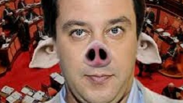 Il fotomontaggio di Matteo Salvini apparso sul blog di Anonymous