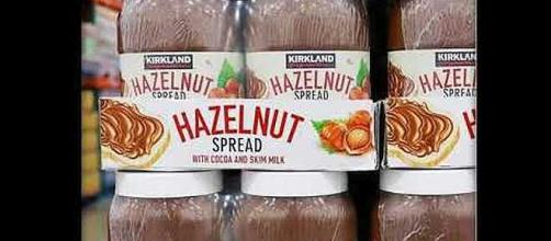 Costco has its own brand of hazelnut spread. - [Image: RandomTopicsWithHumor / YouTube screenshot]