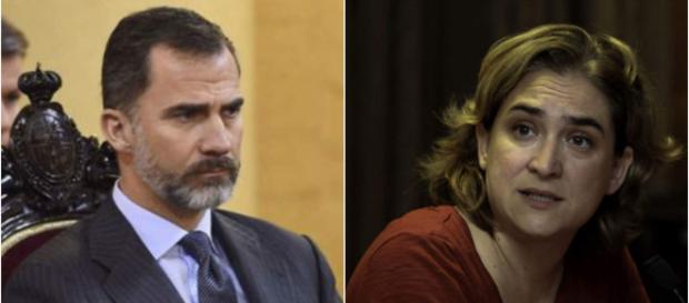 Felipe VI y Ada Colau en imagen de archivo Felipe VI y Ada Colau en imagen de archivo