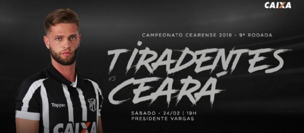 Tiradentes x Ceará ao vivo neste sábado Tiradentes x Ceará ao vivo neste sábado