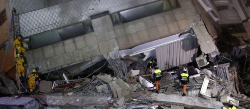 Palazzo crollato a seguito del terremoto