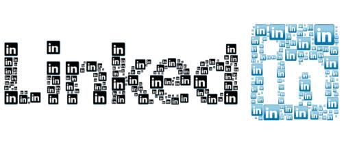 LinkedIn spelled with tiny LinkedIn logos. [Image Credit: Esther Vargas via Flickr]