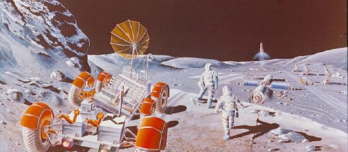 Future lunar colony [image courtesy NASA]