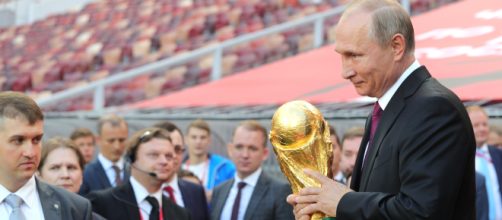 Vladimir Putin gave the start to the FIFA World Cup Trophy Tour at the Luzhniki Stadium Source: The Presidential Press and Information Office