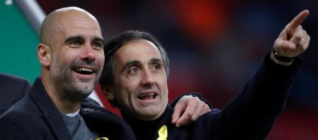 El entrenador del Manchester City, Pep Guardiola El entrenador del Manchester City, Pep Guardiola