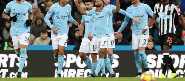 Manchester City celebra su victoria Manchester City celebra su victoria