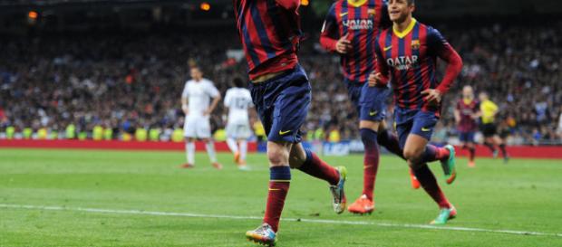 Messi celebra su gol y sumo a su impresionamte record Messi celebra su gol y sumo a su impresionamte record
