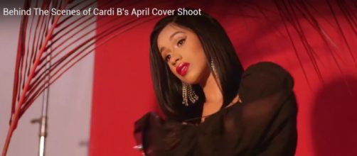 Cardi covers the lastest edition of Cosmo. - [image via Cosmopolitan.com / YouTube screencap]