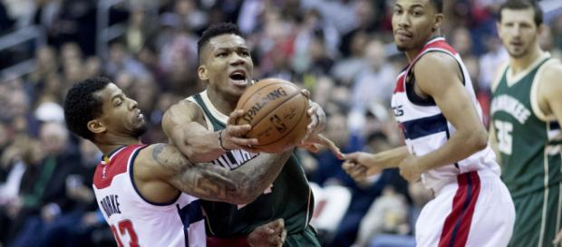 Will Giannis Antetokounmpo leave the Milwaukee Bucks? / Photo via Keith Allison, Flickr CC Will Giannis Antetokounmpo leave the Milwaukee Bucks? / Photo via Keith Allison, Flickr CC