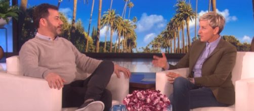 Ellen surprises Jimmy Kimmel with a dedication to his son. - [TheEllenShow / YouTube screencap]