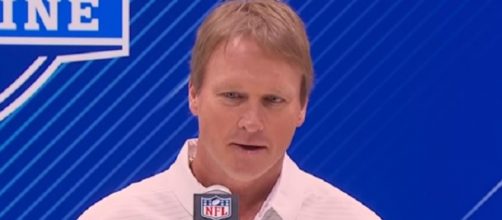 Jon Gruden speaks to the media at the 2018 NFL Combine. - [Image Credit: NFL / YouTube screencap]