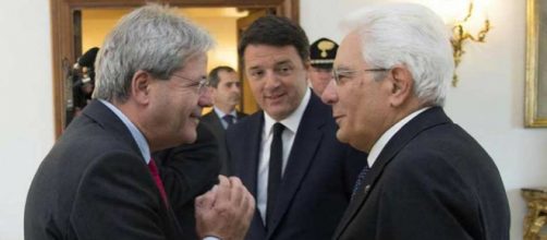 Paolo Gentiloni, Matteo Renzi e Sergio Mattarella