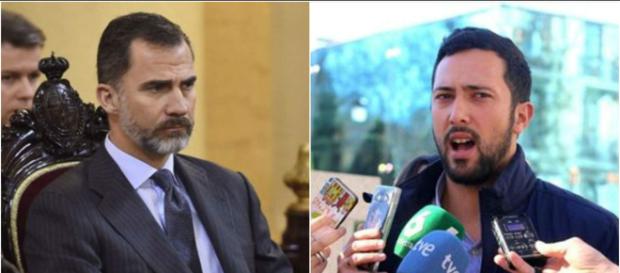 Felipe vi y Valtonyc en imagen de archivo Felipe vi y Valtonyc en imagen de archivo