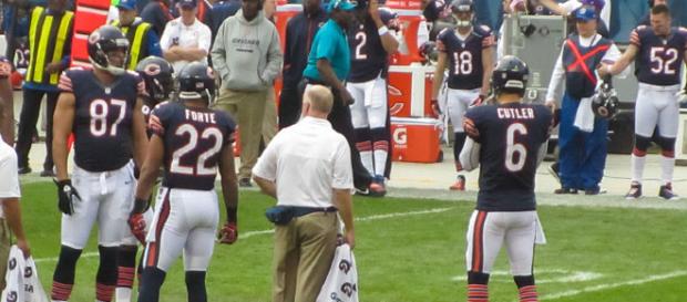 Jay Cutler (above) left the Bears as the franchise's all-time leader in pass yards, touchdowns and interceptions. Image via commons.wikimedia.org Jay Cutler (above) left the Bears as the franchise's all-time leader in pass yards, touchdowns and interceptions. Image via commons.wikimedia.org