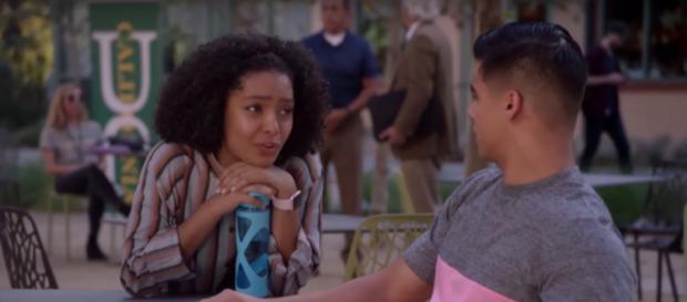 Zoey wants Vivek to lay low on tonight's episode of 'Grown-ish' (TV Promos/YouTube Screencap) Zoey wants Vivek to lay low on tonight's episode of 'Grown-ish' (TV Promos/YouTube Screencap)