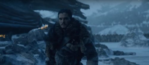 'Game of Thrones:' Jon Snow in the Battle of Frozen Lake. (Image via Kristina R, YouTube screencap)